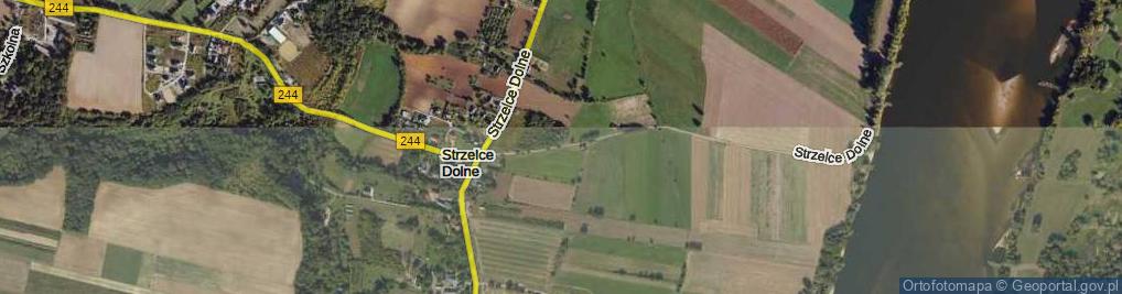 Zdjęcie satelitarne Strzelce Dolne ul.